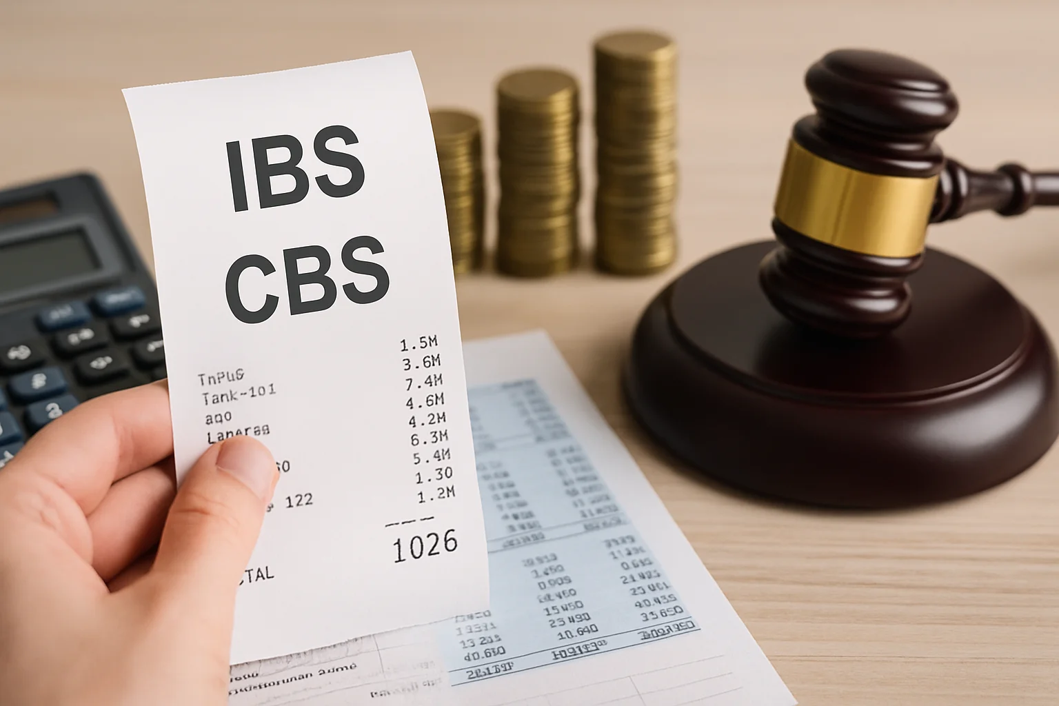 Imagem horizontal representando novos impostos na nota fiscal, destacando mudanças em 2026 e prevenção de problemas fiscais