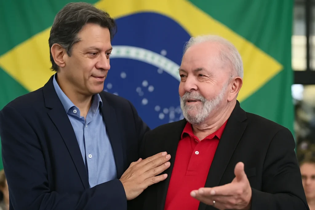 Imagem horizontal 16:9 simbolizando Fernando Haddad pode deixar o Ministério da Fazenda e colaborar na campanha de Lula em 2026
